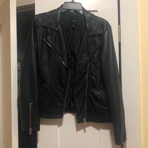 Black leather jacket